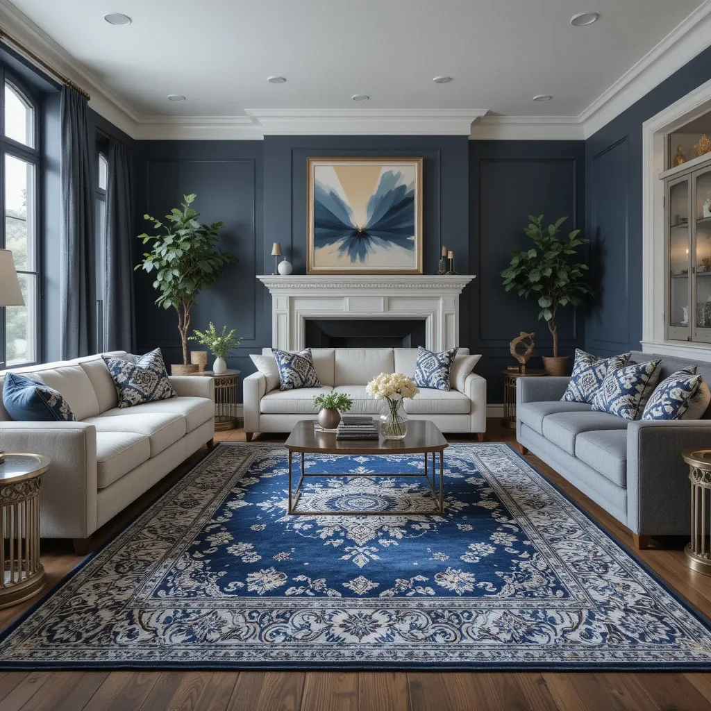 Navy Blue Area Rugs