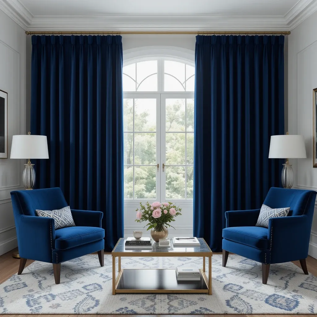 Navy Blue Curtains for Elegant Drapery