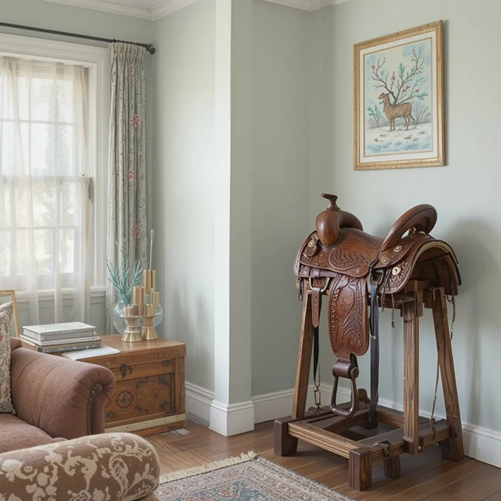 Old-Fashioned Saddle Stand