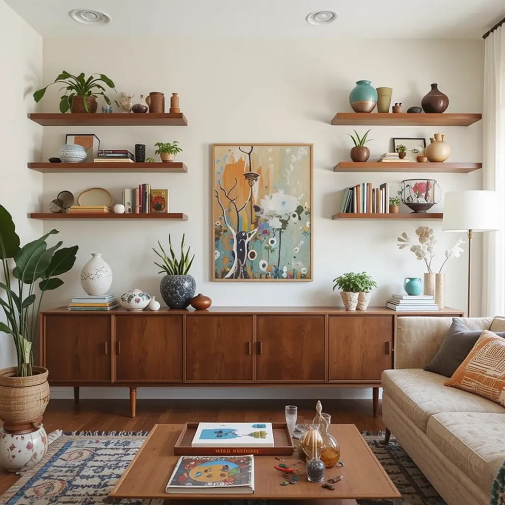 Open Shelving with Decor Curation