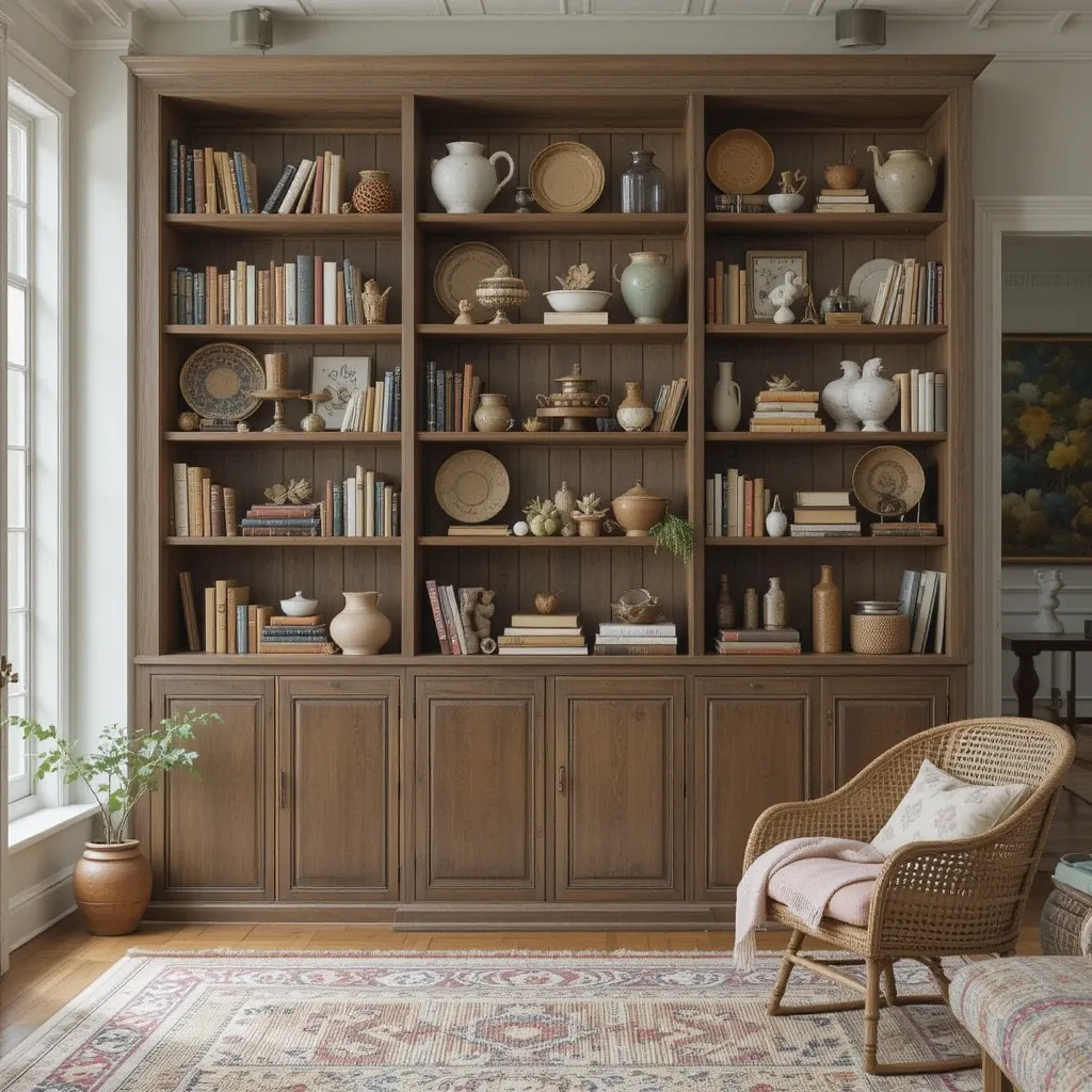 Open Shelving with Decorative Accents