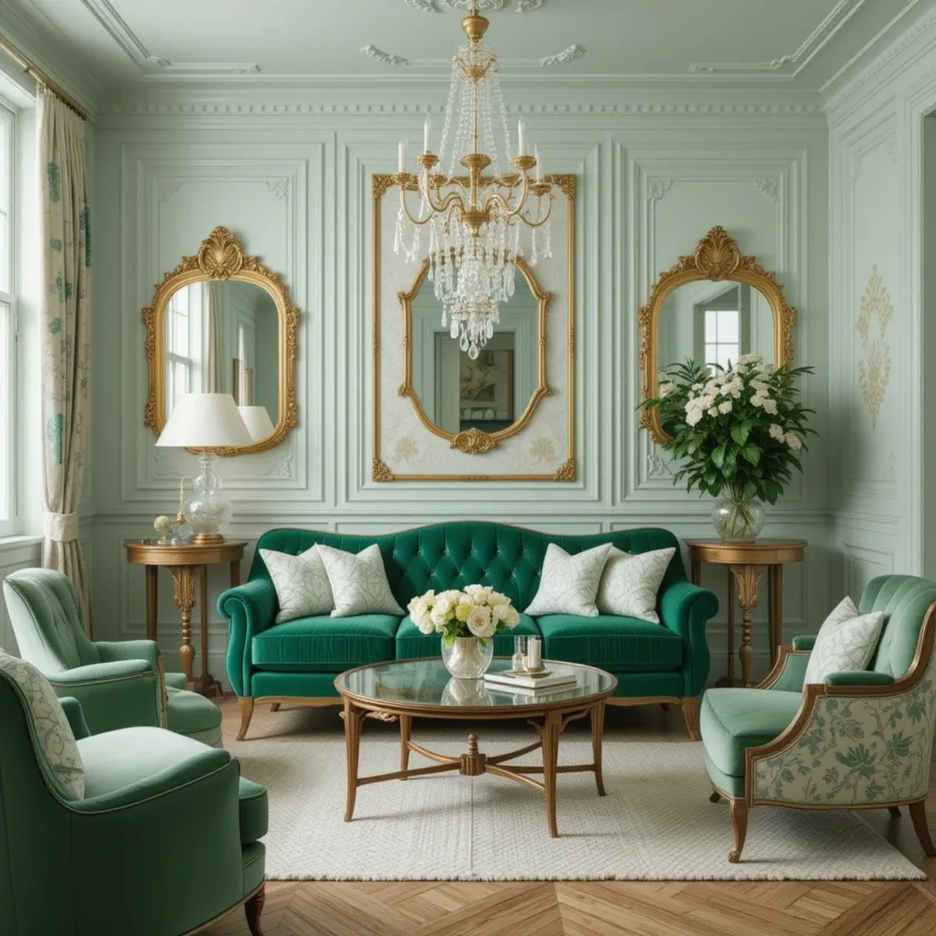 Parisian Chic with Emerald Seating