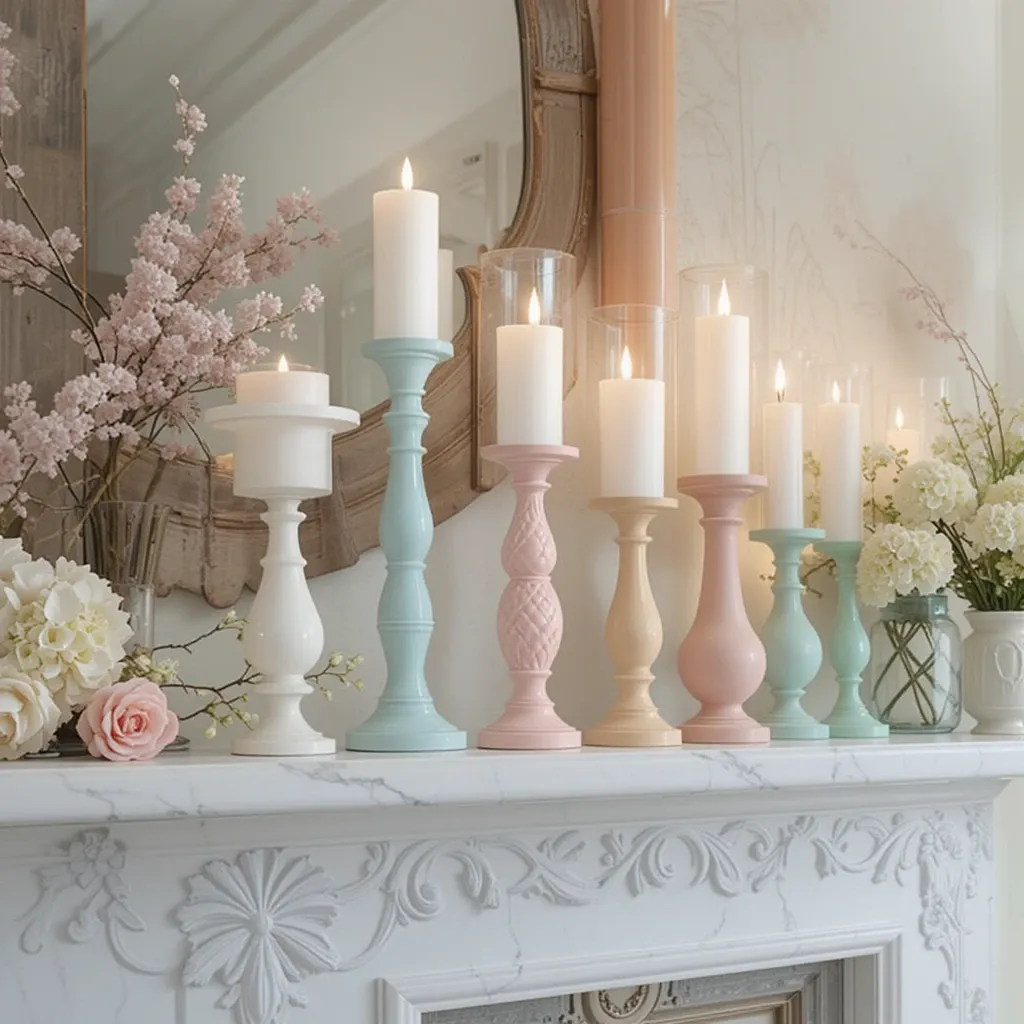 Pastel Candle Holders