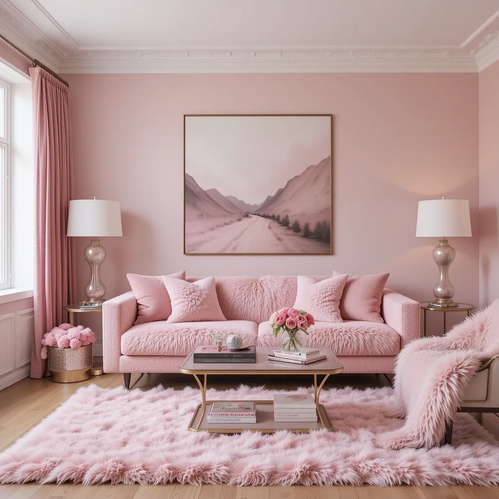 Pink Faux Fur Accessories