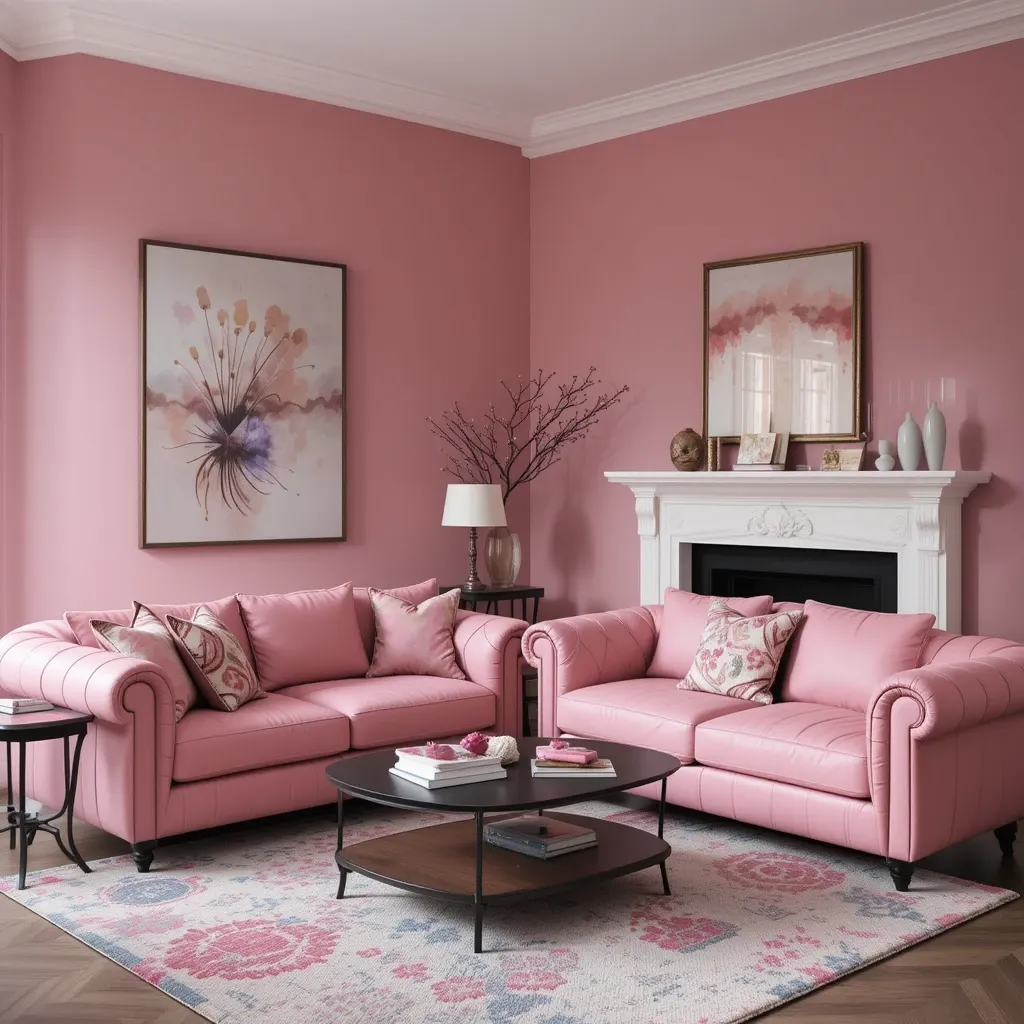 Pink Leather Furniture