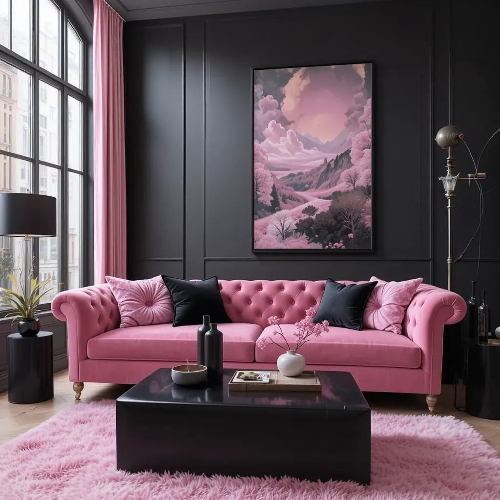 Pink and Black Contrast