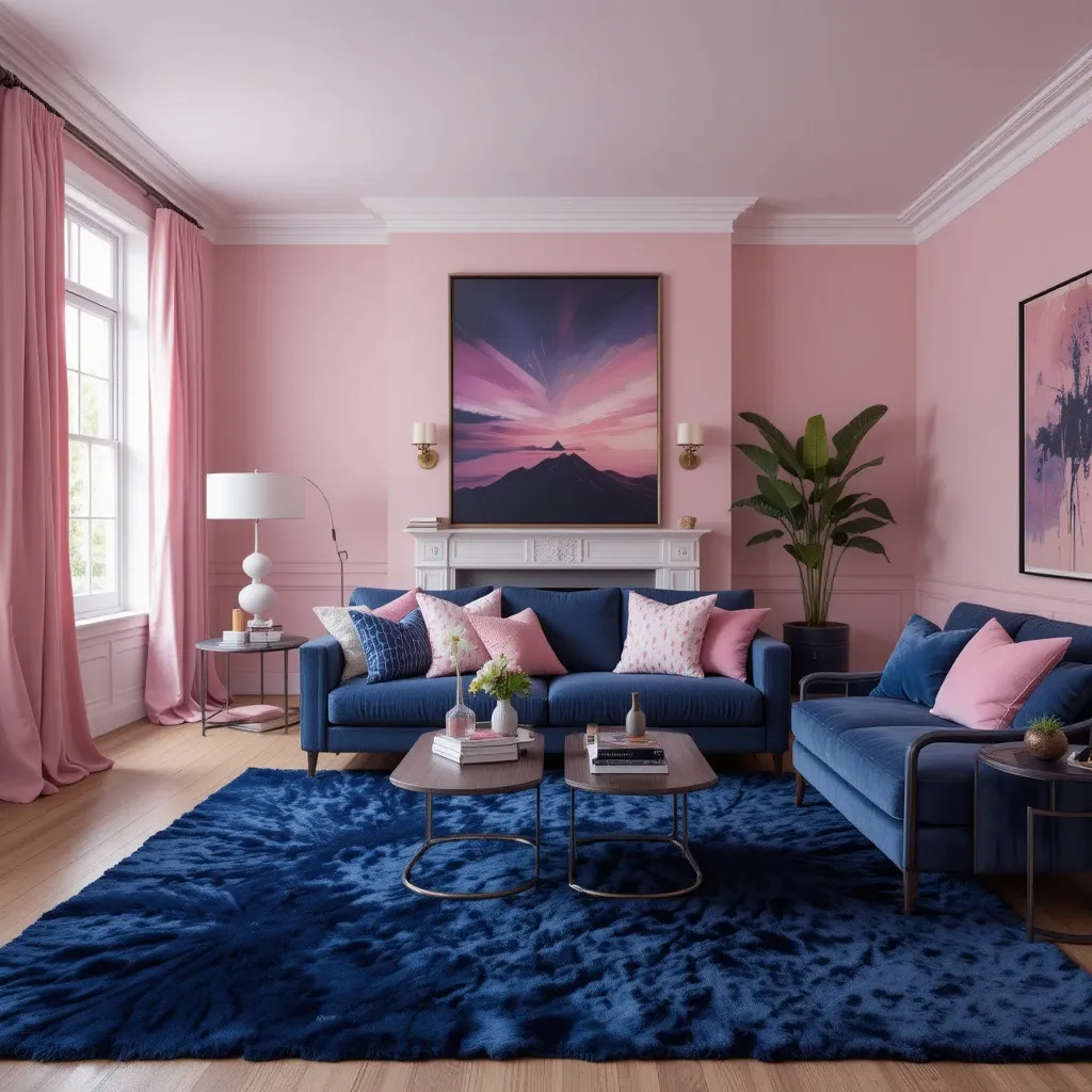 Pink and Navy Blue Palette