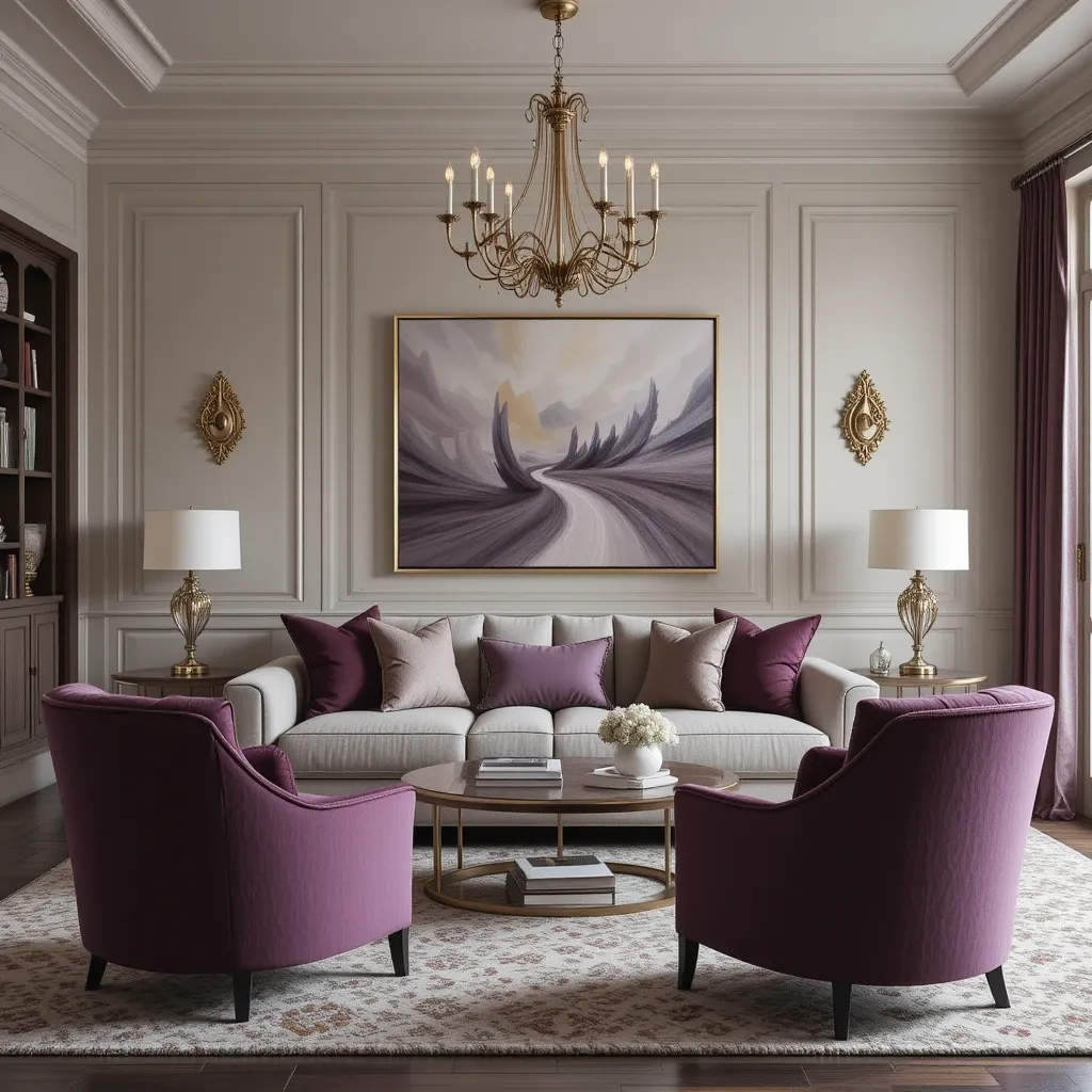 Plum-Colored Accent Chairs