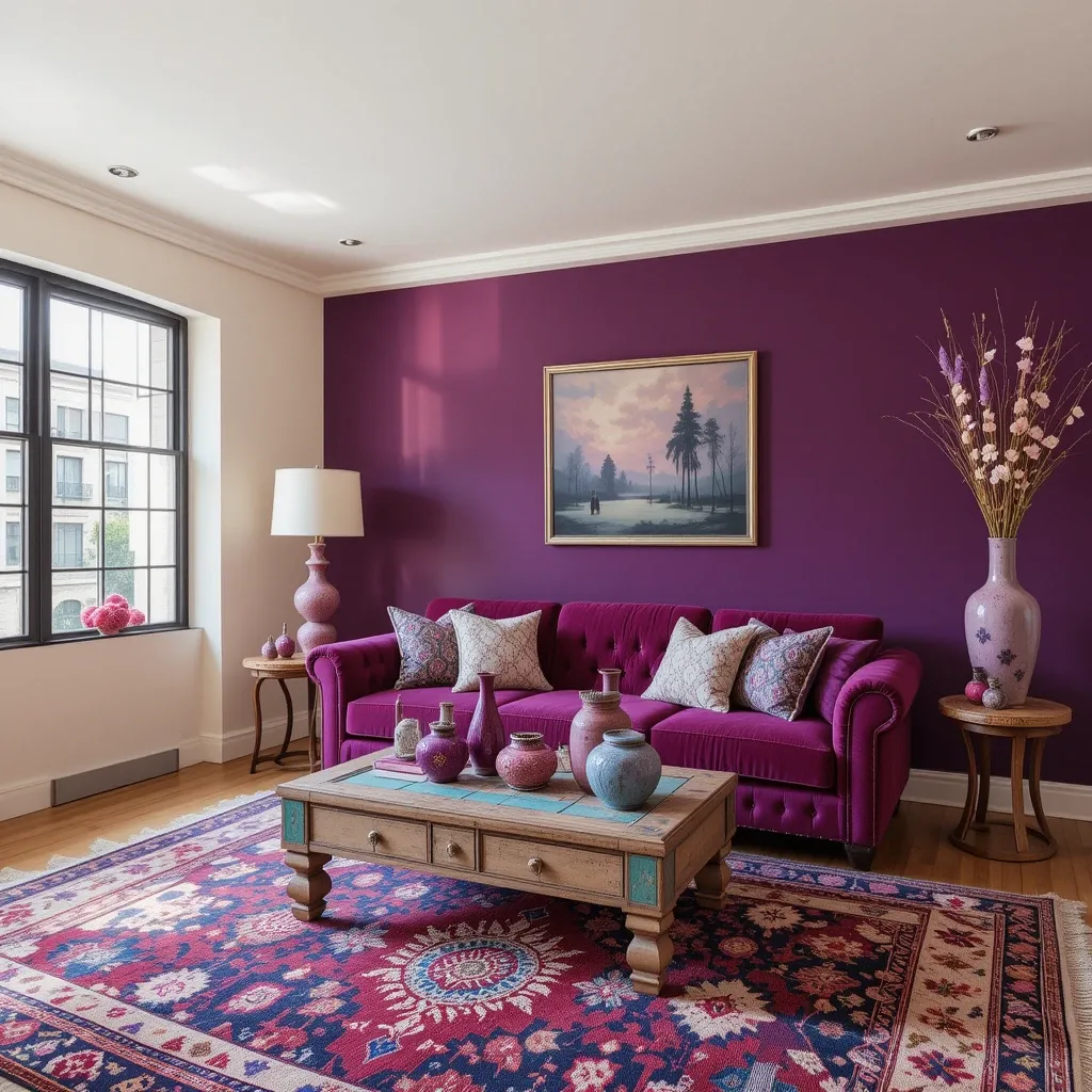 Purple Decor for Eclectic Style