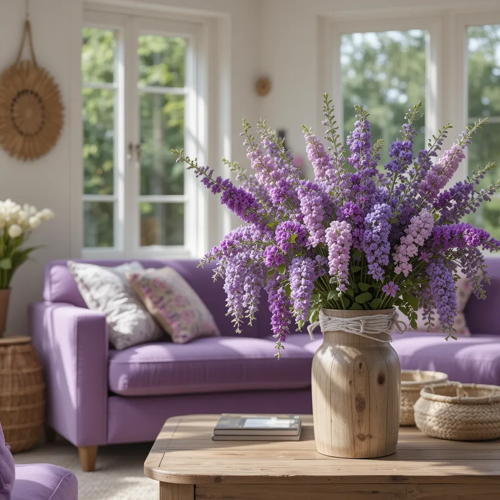 Purple Floral Arrangements for a Natural Touch