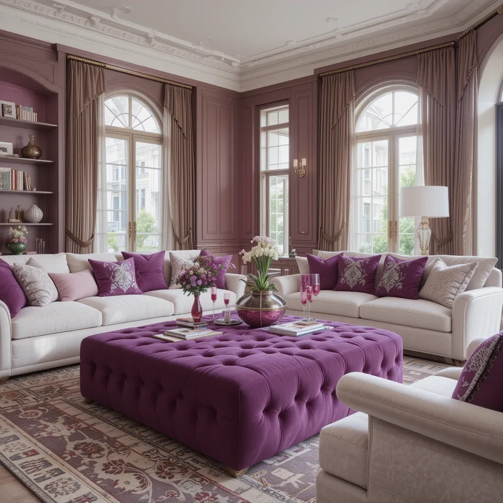 Purple Upholstered Coffee Tables