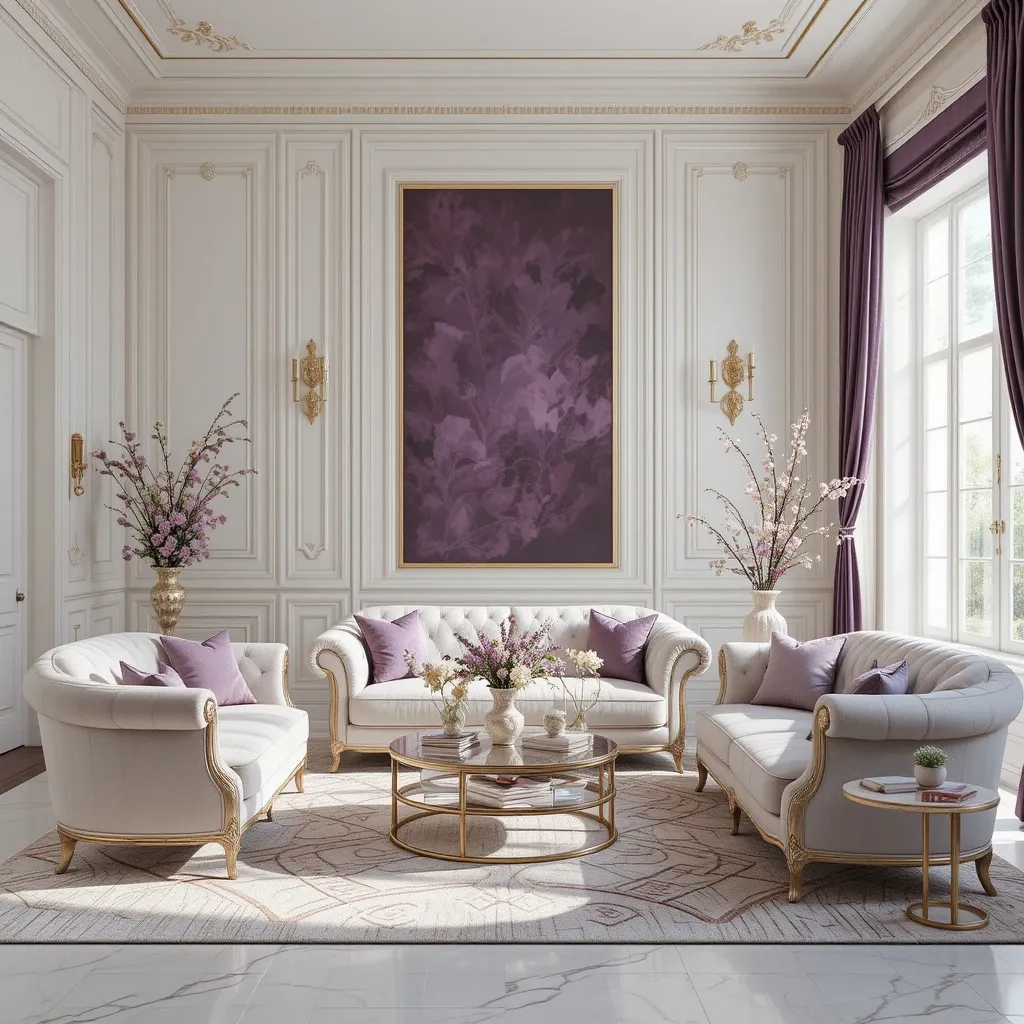 Purple and White Color Scheme