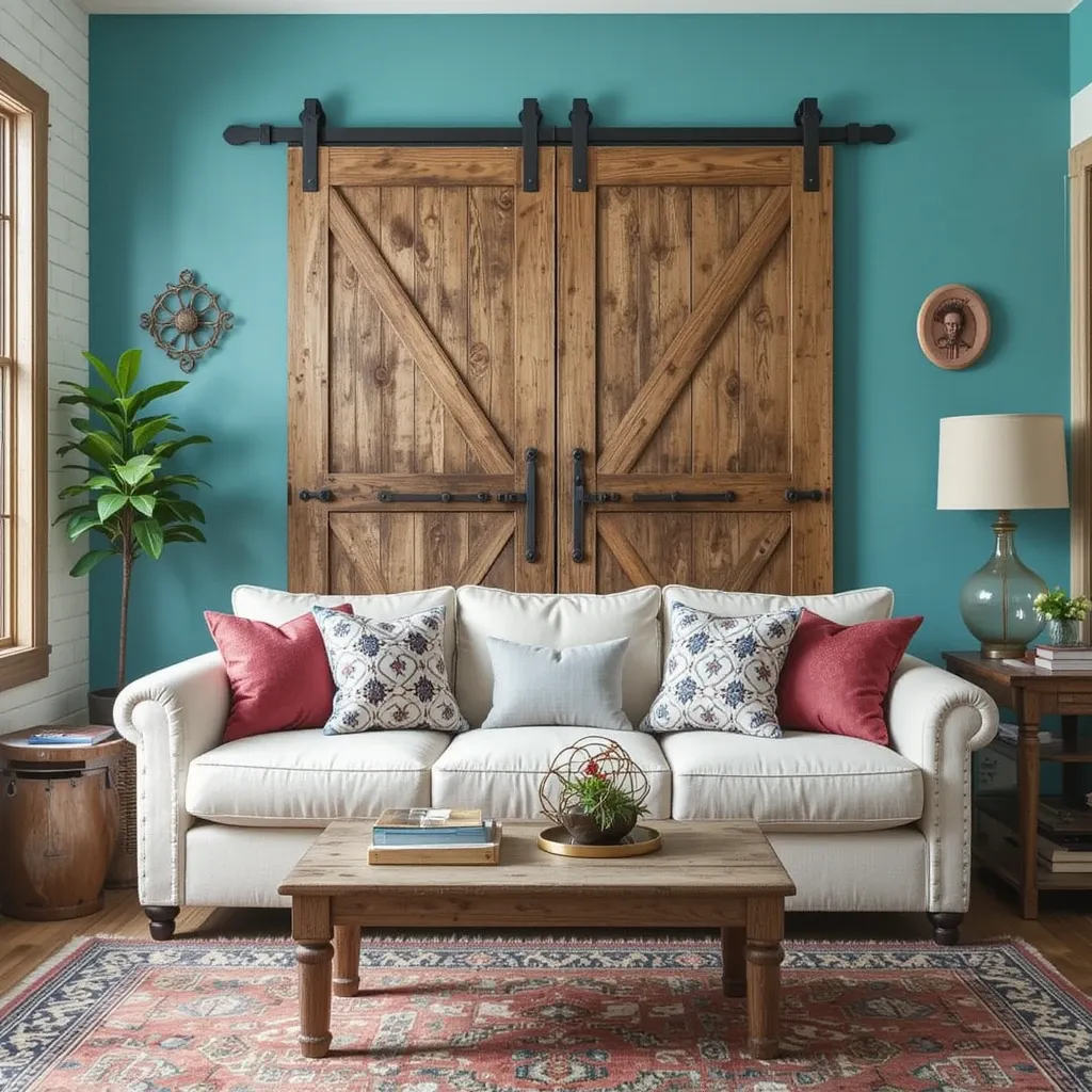 Repurposed Barn Door Divider