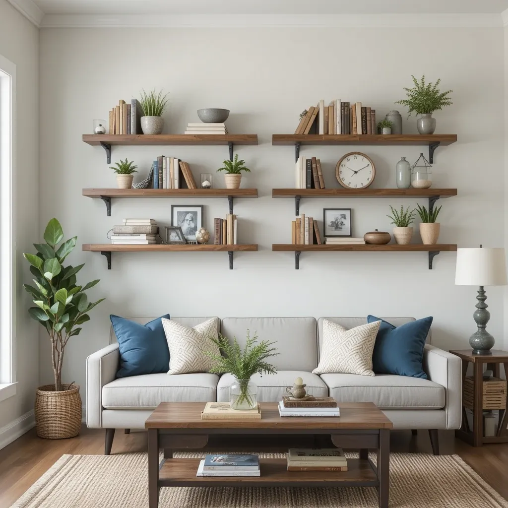 Rustic Floating Shelves