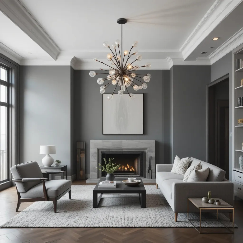 Sculptural Statement Chandelier