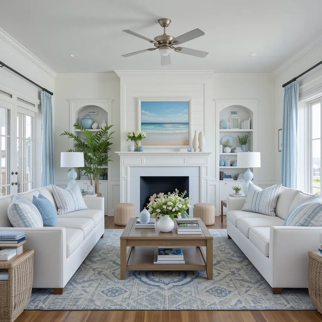 Soft Blue and White Color Palette