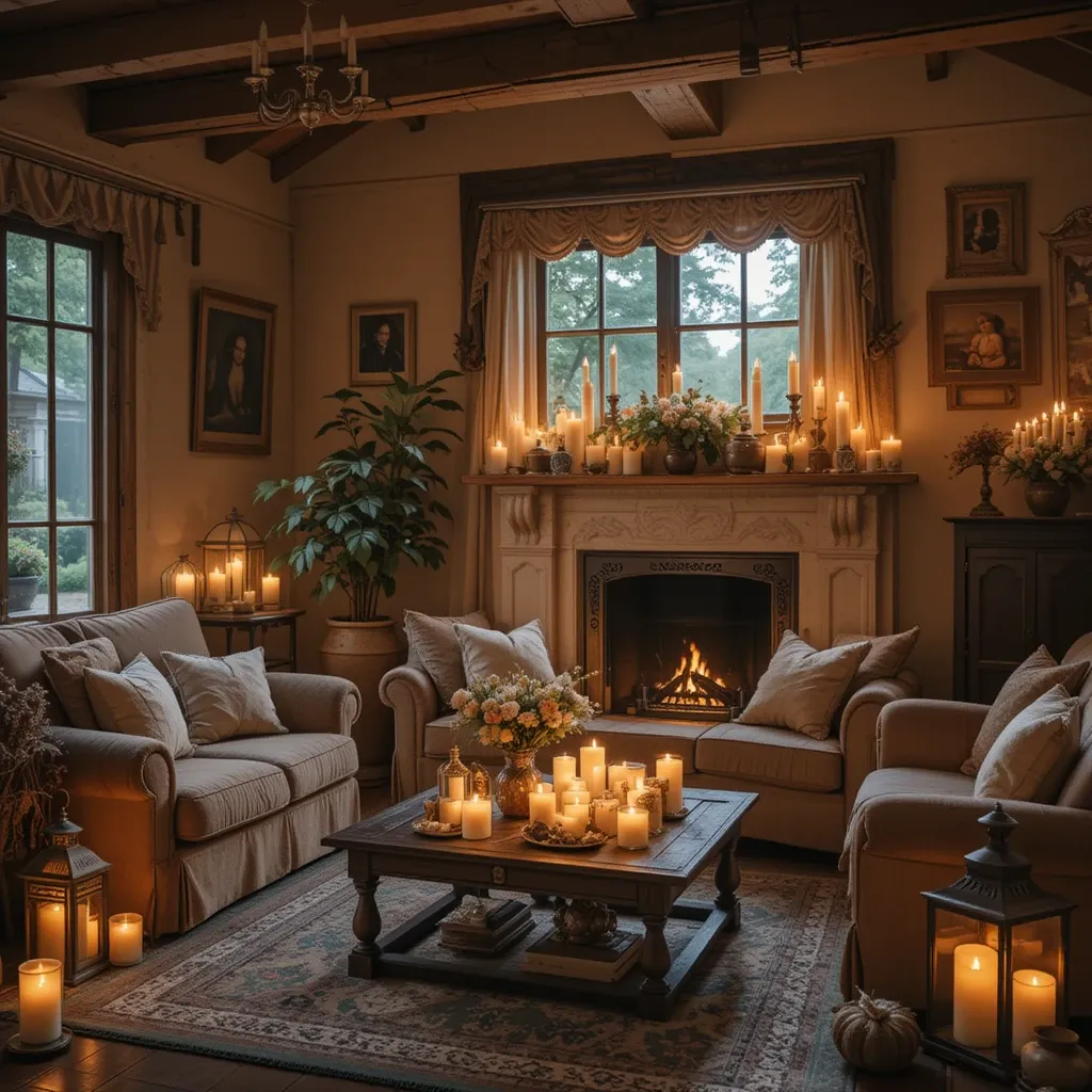 Softly Lit Candles for a Warm Glow