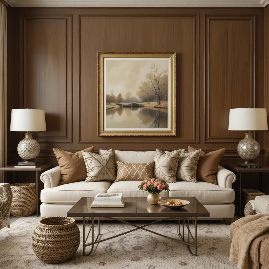 Sophisticated Brown Paneling