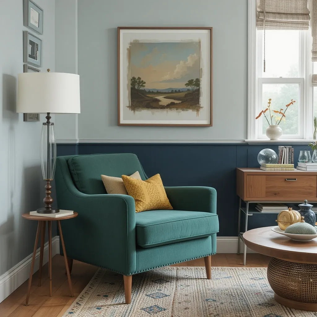 Statement Armchair in Bold Tones