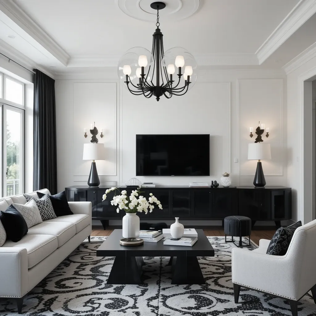 Statement Lighting in Black and White