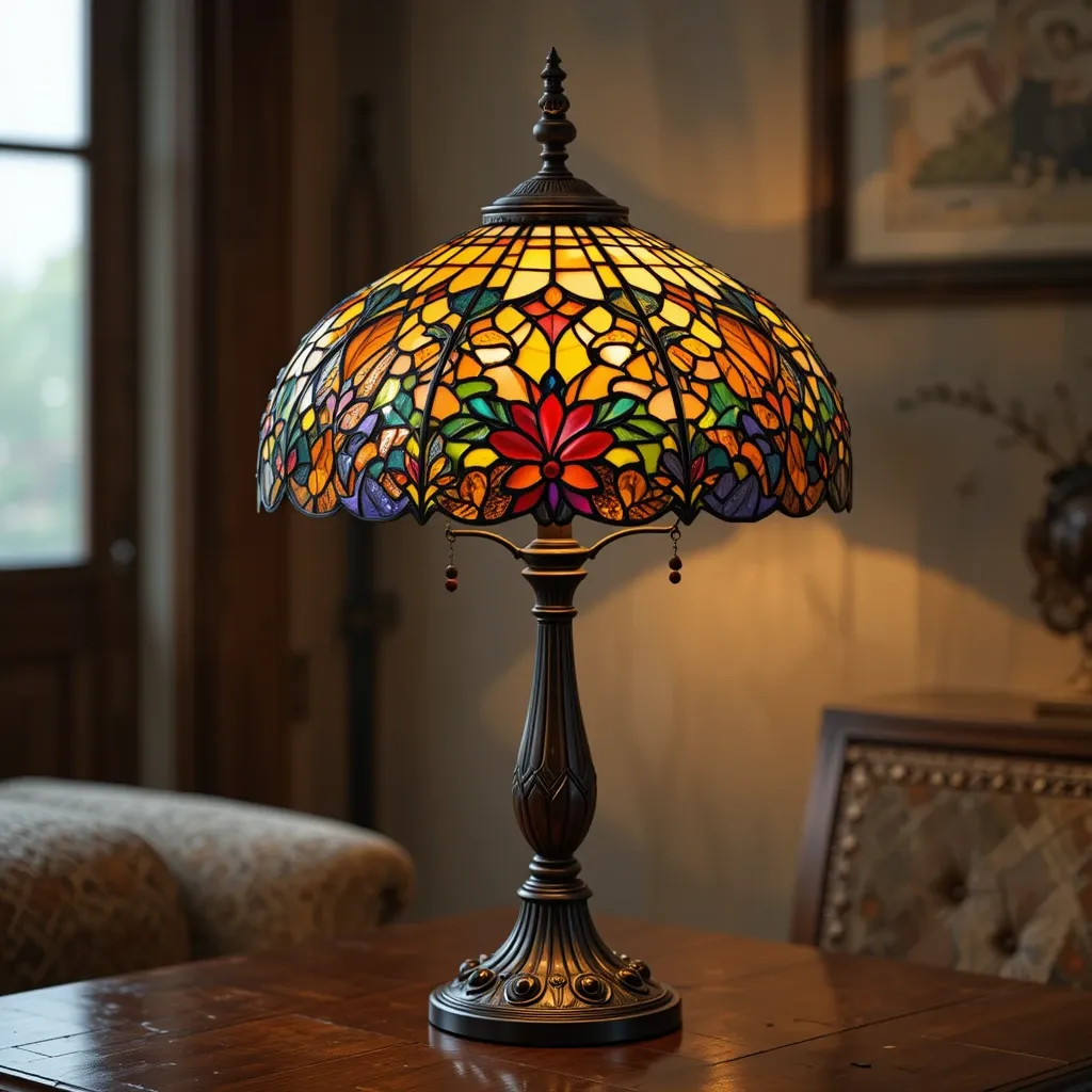 Tiffany-Style Stained Glass Lamp