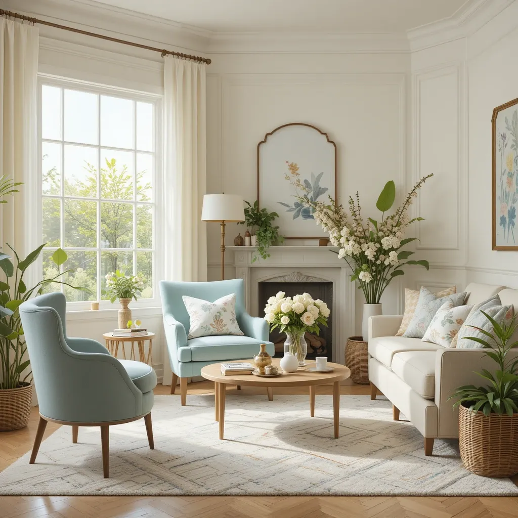 Use a Light Blue or Green Accent Chair