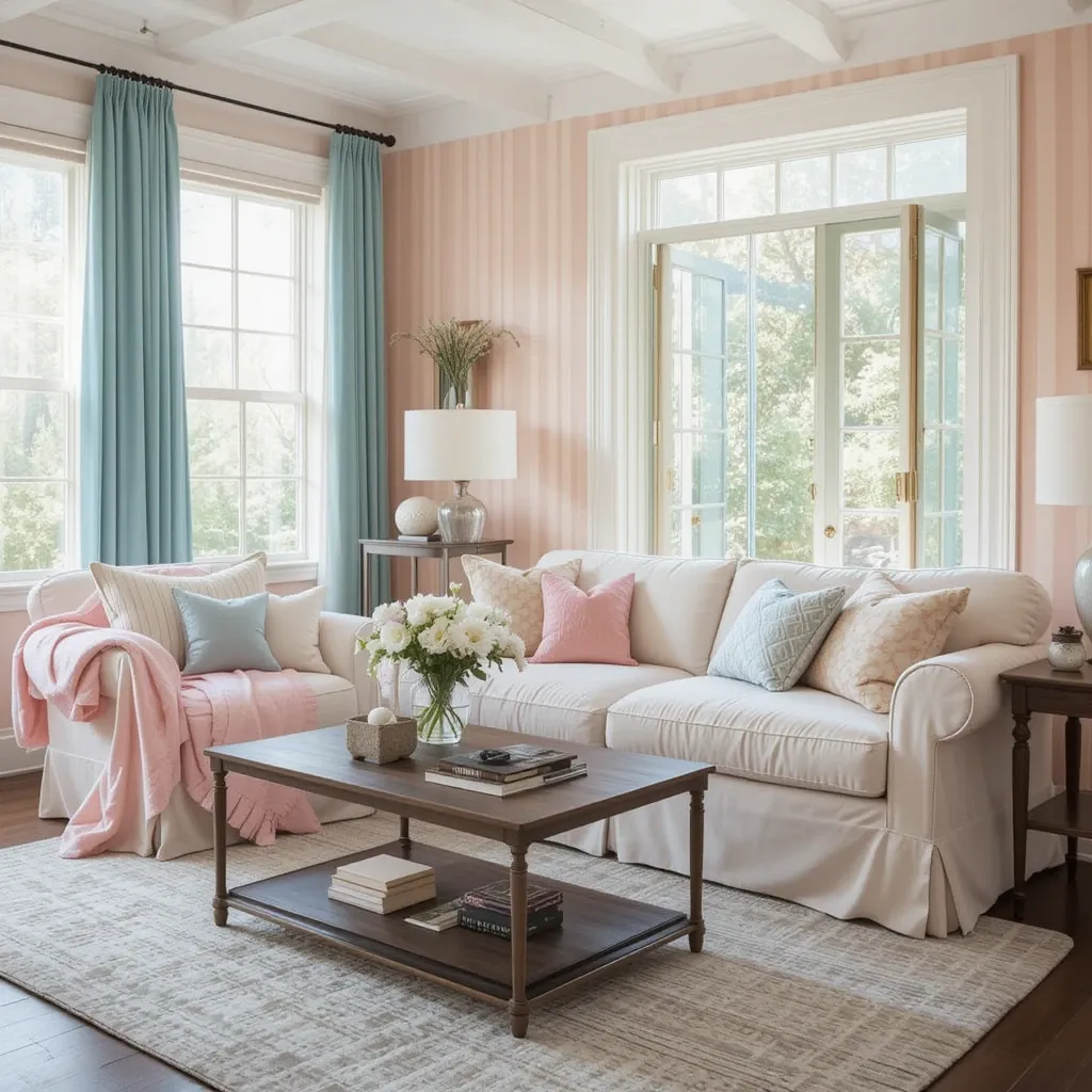 Use a Pastel-Colored Sofa Cover