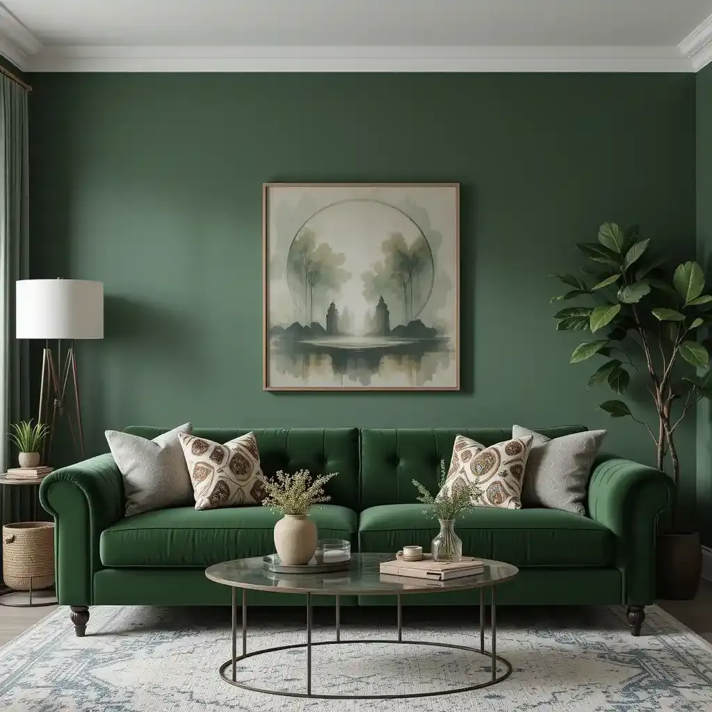 Velvet Green Sofa