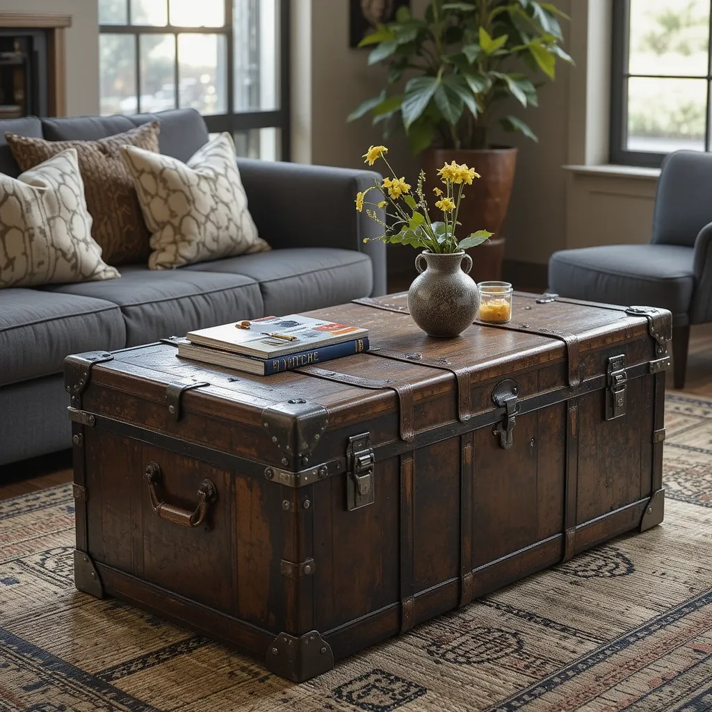 Vintage Trunks as Tables