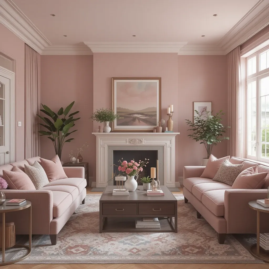 Warm Pink and Taupe Combination