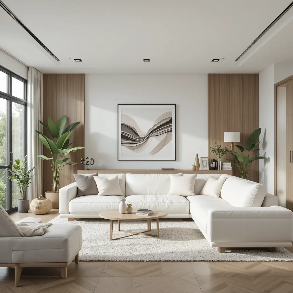 White Leather Couch for a Clean, Elegant Look