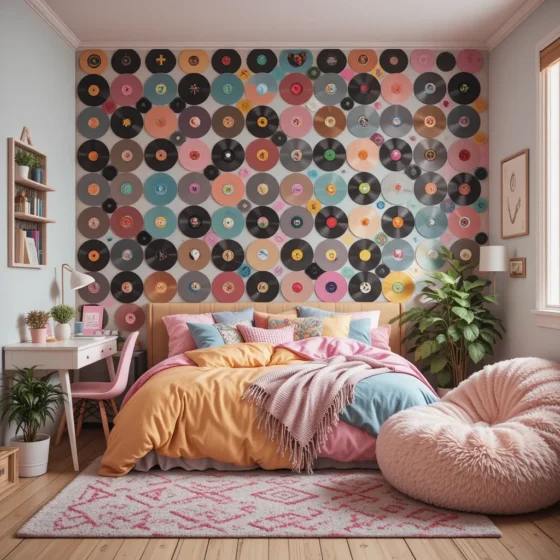 Aesthetic Vinyl Record Wall