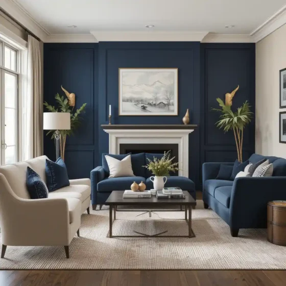 Beige and Navy for a Classic Appeal