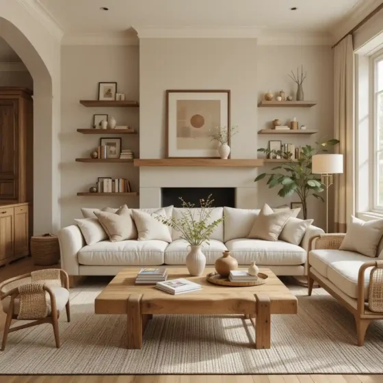 Beige and Wood Harmony