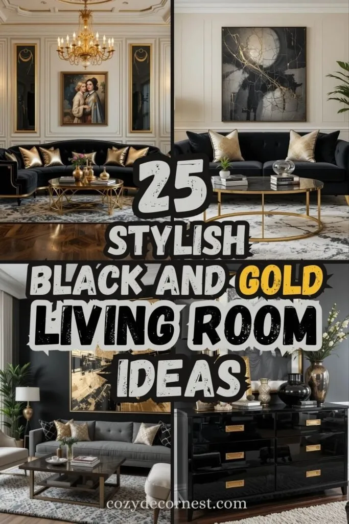 Black and Gold Living Room