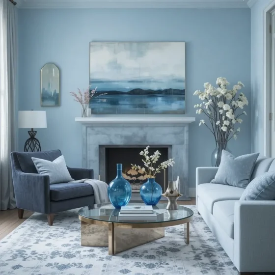 Blue Glass Decor for a Modern Sparkle