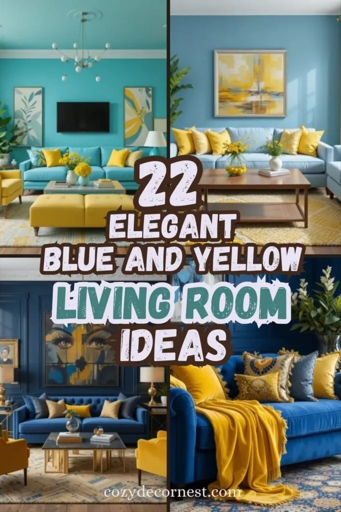 _ Blue and Yellow Living Room