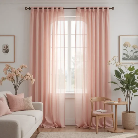 Blush Pink Sheers for a Soft Feminine Touch