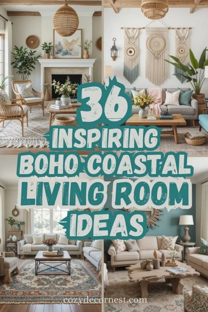 Boho Coastal Living room