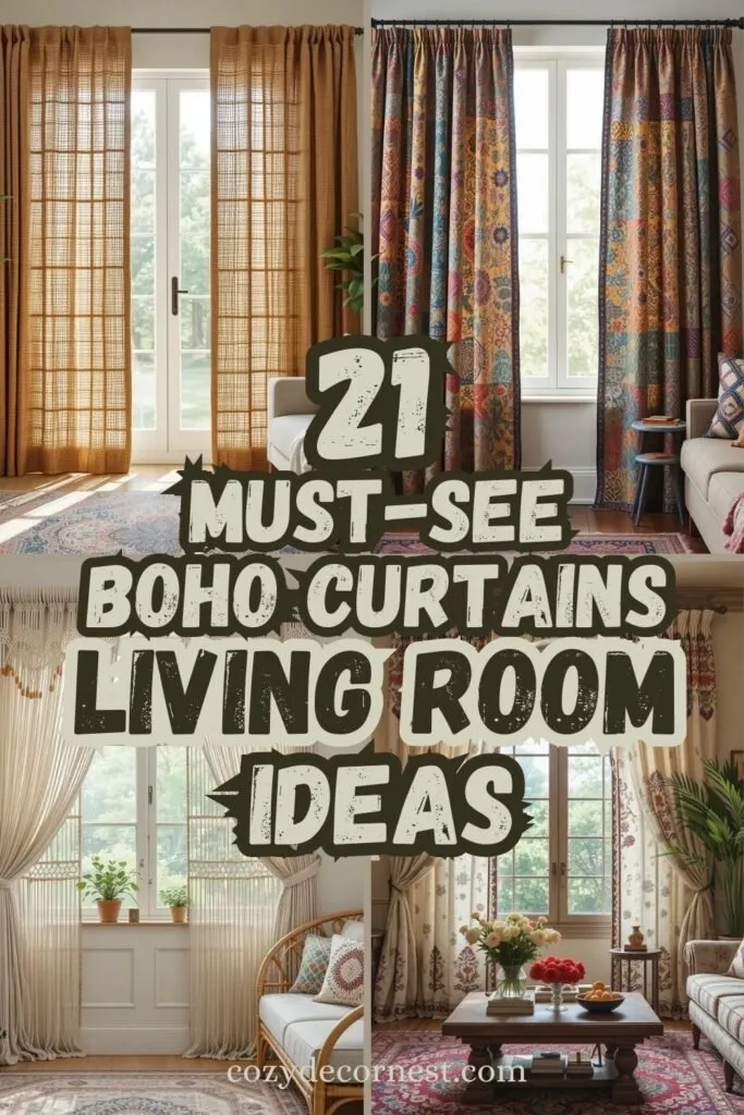 Boho Curtains Living Room