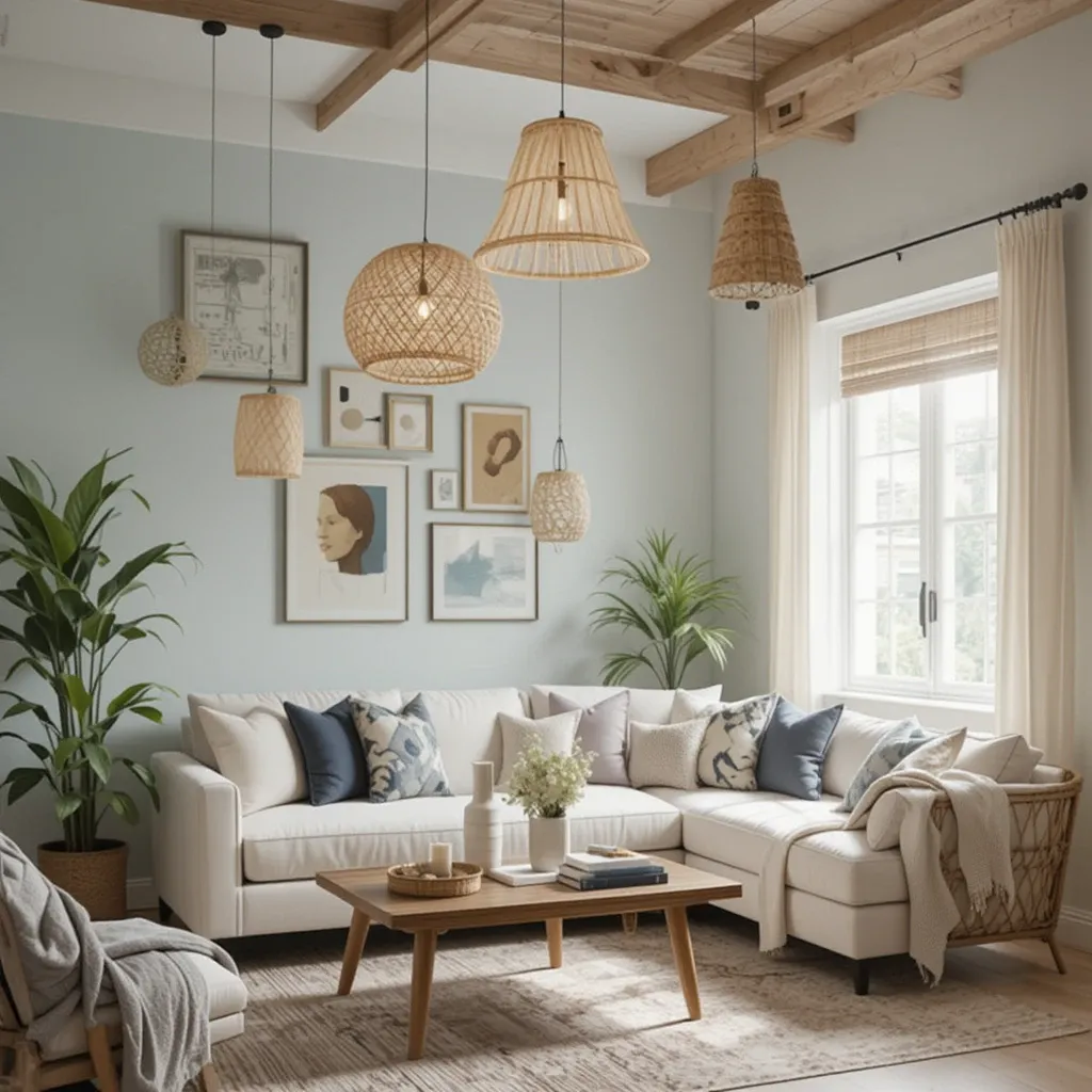 Boho Wicker Hanging Lights