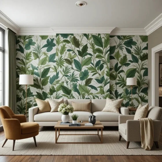 Botanical Wallpaper for a Bold Statement
