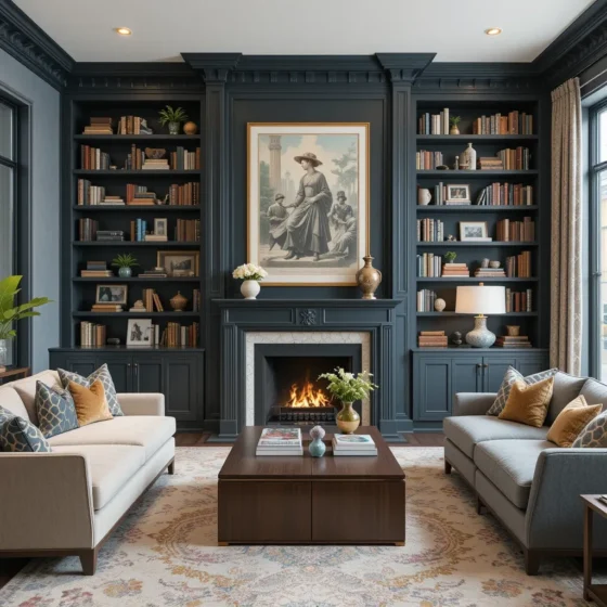 Built-In Bookshelves for a Curated Look