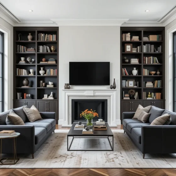 Built-In Bookshelves for a Sophisticated Look