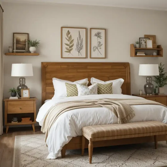 Cedar Brown Accents with Olive Green Decor