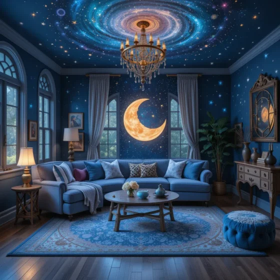 Celestial Dreamscape Living Room