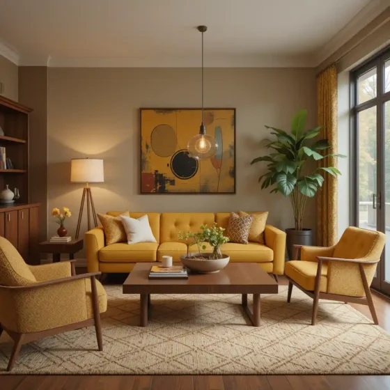 Chestnut and Mustard for Retro Flair