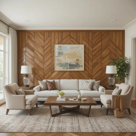 Chevron Wood Paneling for a Retro-Chic Style