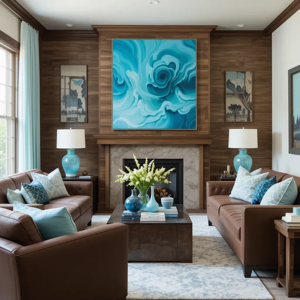 Chocolate Brown and Aqua for a Refreshing Look