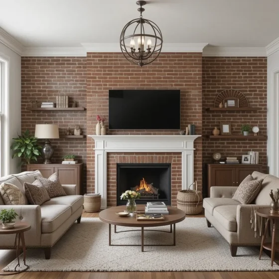 Classic Red Brick Wall for a Timeless Look